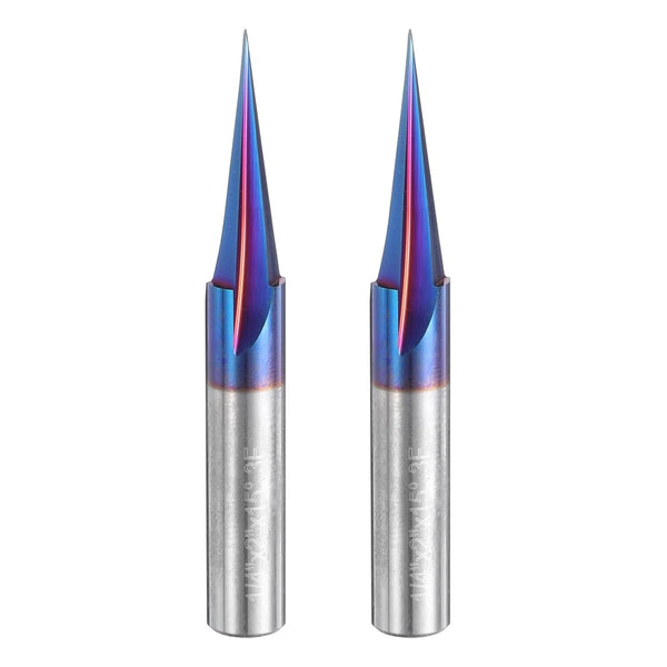 uxcell 2 Pcs 15 Degree V Groove Engraving Router Bits for CNC