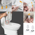 WNHNO 2Pcs White Plastic Toilet Seat Screws and Nuts with Washers, Universal Hinges Toilet lid Fastener Parts Kit