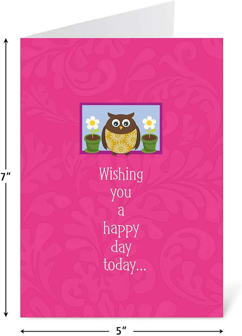 Thinking of You Greeting Cards Value Pack III - Set of 8 (4 Designs) Large 5" x 7" Friendship Cards with Sentiments
