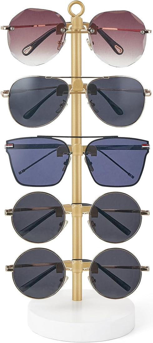 Dahey Sunglasses Organizer Metal Frame Glasses Holder Stand Anti Scratch Rack with
