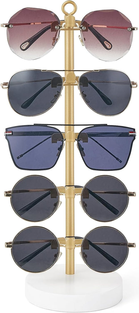 Dahey Sunglasses Organizer Metal Frame Glasses Holder Stand Anti Scratch Rack with