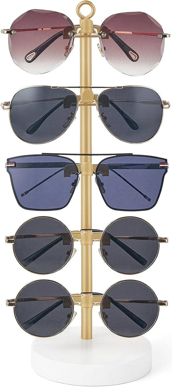 Dahey Sunglasses Organizer Metal Frame Glasses Holder Stand Anti Scratch Rack with