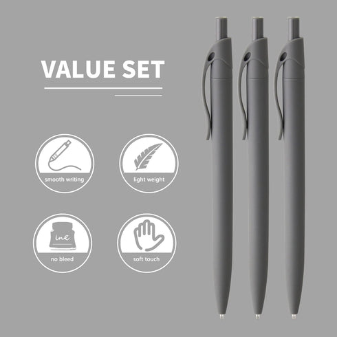 Pens Bulk, 50 Pack No Bleed Black Click Pens, Wholesale Retractable Ballpoint Pens, Medium Point, Smooth Ink