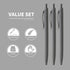Pens Bulk, 50 Pack No Bleed Black Click Pens, Wholesale Retractable Ballpoint Pens, Medium Point, Smooth Ink