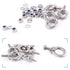 Glarks 36Pcs 304 Stainless Steel M5 Male Thread Machinery Shoulder Lifting Ring Eye Bolt Set with Lock Nuts/Lock Washers