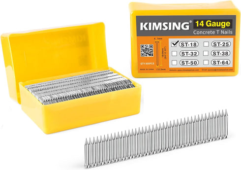 14 Gauge 3/4-Inch Concrete Nails, 800PCS/Box T Nails for Truss Building, Construction Framing and Concrete Nailing