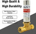 Stainless Steel Water Hammer Arrestor, 3/8" Male Compression and 3/8" Female Compression for Dishwasher and Toilet