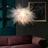 17.7 Inch Stacked Tulle Pendant Light, Modern Style Fabric Hanging Light, Pendant Lamp for DiningRoom, Living Room