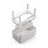 QILIPSU Junction Box with Mounting Plate, 110x80x70mm, Grey Plastic DIY Electrical Project Case, IP67 Waterproof