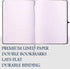 Eccolo Hardbound Writing Journal, Cool Jazz, 192 Pages White Lined Paper, Navy Blue, 7.25-x-9.6 Inches