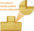 Joywayus Brass Pipe Fitting Barstock Tee, 3 Way 1/4" NPT Female Hose Fitting, Pack of 2