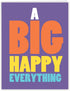 NobleWorks Jumbo All Occasions Greeting Card 8.5 x 11 Inch with Envelope (1 Pack) - Big Happy Everything J6115OCG