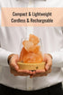 Mystic Romance Himalayan Salt Lamp Rechargeable, Pink Himalayan Salt Crystal Lamp in Glass, Color Changing Cordless