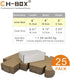 Small Shipping Boxes 6x4x2'' 25 Pack, White Corrugated Cardboard Mailers for Business (CM642-25)