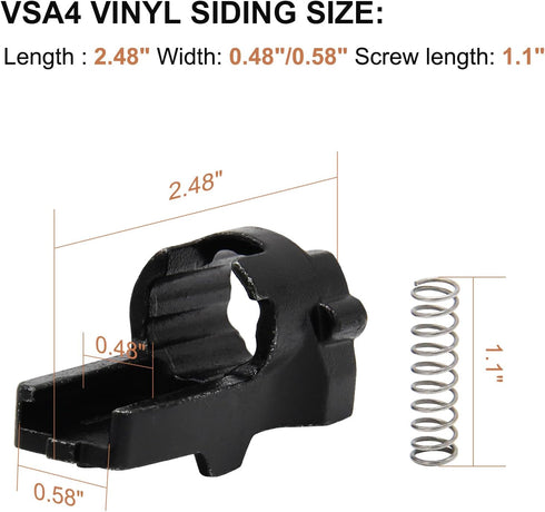 VSA4 Vinyl Siding Adaptor Kit Compatible with RN46-1 Coil Roofing Nailer, Siding Nailer Kit with Spring