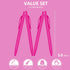 deegtran 200 Pack No Bleed Hot Pink Barrel Click Pens, Wholesale Retractable Ballpoint Pens with Smooth Ink, 1.0MM