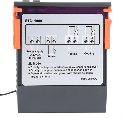 Upgrade AC 110V-220V Digital Temperature Controller, Thermostat Regulator for Incubator Fridge