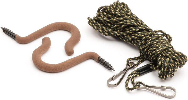 HME Hoist Rope with Hooks (25 FT), Reliable Adjustable Combo Pack for Lifting Hunting Gear