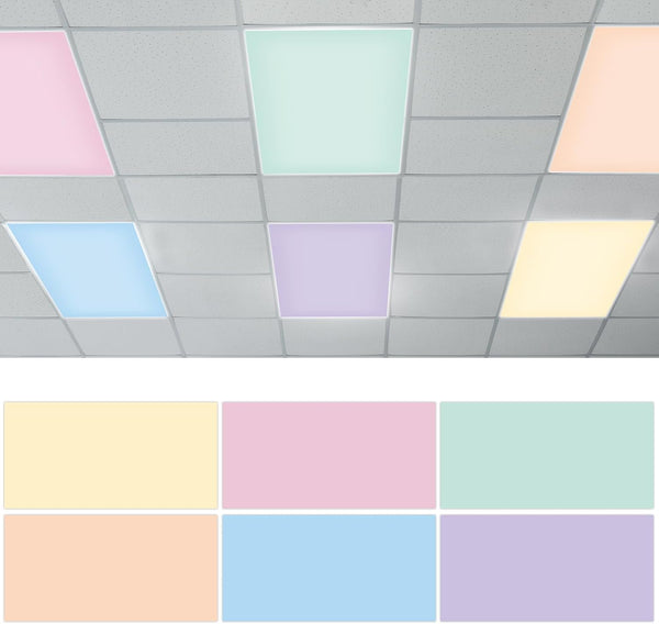 QOUBAI 6 Pcs Fluorescent Light Covers with 60 Magnets,4 x 2 Ft