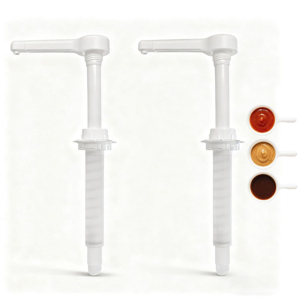 1/2 Pack 30ML Pump Dispenser White Pump for Cheese Dispenser - 30cc