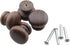 TAODAN 4PCS 1.18x0.98inch Natural Wood Cabinet Knob Simple Walnut Knob Nut Brown Wooden