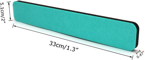 Felt Bulletin Board Bar Strip 0.5 Inch Thick, 13 Inch Length with 15 Pushpins, 5 Turquoise Self-Adhesive Bars