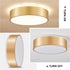 Dimmable 5CCT 2700K-6000K YURNYQ Gold LED Flush Mount Ceiling Lights, Modern Close to Ceiling Light, Simple Round