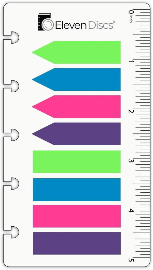 Discbound Page Flags with Inch Ruler for Circa, Arc, TUL (160 Total)