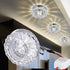 Haofy Ceiling Crystal Light Fixture, LED Recessed Lamp, Modern Chandelier Home Lighting Fixtures for Bathroom, Living