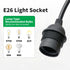 15FT E26/E27 IP44 FIRMERST Outdoor Light Socket with Plug and Rated Inline Waterproof On/Off Switch, Hanging Light