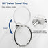 NearMoon Bath Towel Ring, Modern Round Towel Hanger, Thicken Stainless Steel Hand Towel Holder, Wall Mounted (Chrome, 2