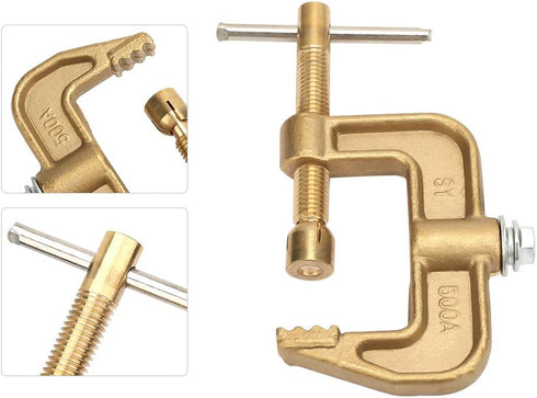 Welding Ground Clamp 500A Brass Material Classical G Shape Ground Welding Earth Clamp Brass Welding Clamp for Welding Machine