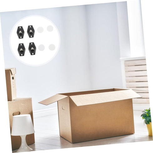 8pcs Self-Adhesive Box Casters - Quiet Rolling Wheels for Easy Moving
