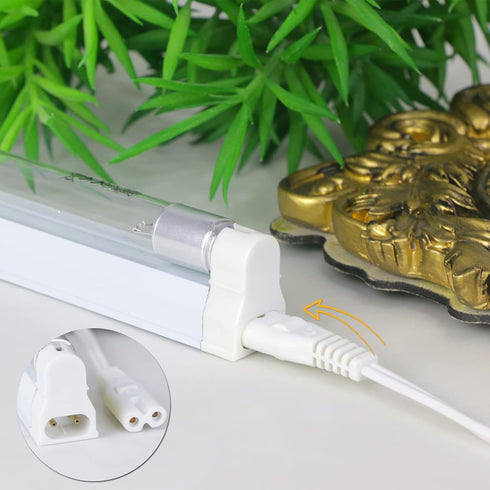 COOSPIDER UV Lamp Ozone Free, UVC Light Bulb 253.7nm for Closet/Cabinet/Bathroom, 6W 110V Lamp with On/Off Switch