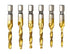 Titanium Combination Tap Drill Bit Set, 6 Pcs Multi-Function Bit Set