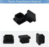 WZB 1 Pack 1x1 Square Tube End Cap Plastic Plugs, 12 Pack, 1x1 Inch Square Tubing Plug, Fence Post Pipe Cap Cover