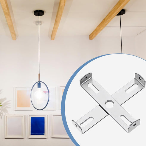 Trinkrittey 4 Packs 4.1 inch Light Fixture Mounting Bracket for Ceiling Pendant Universal Light Fixture Mounting