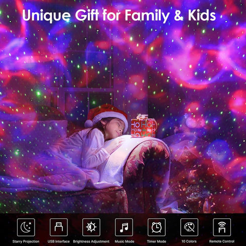 Star Projector,Galaxy Projector for Bedroom,Galaxy Night Light with Timer and Remote,Bluetooth Speaker,White Noise,Star