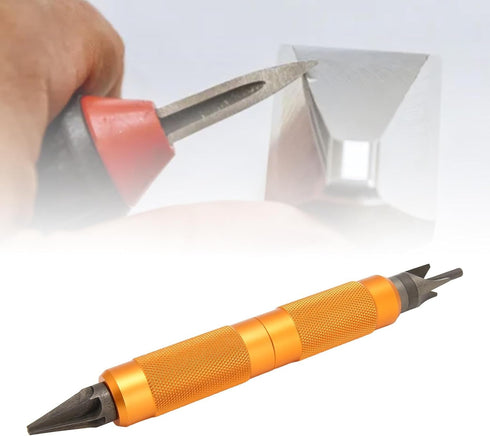 Double Ended Case Prep Multi Tool, Steel Chamfer Deburring Tools for Reloading Equipment Primer Pocket Cleaners