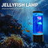 FineLiMoLa 12"-Black 2 2 Fish,16 Jellyfish Lamp Minimalist Cylinder Table Lamp with Large Jellyfish & Color Changing