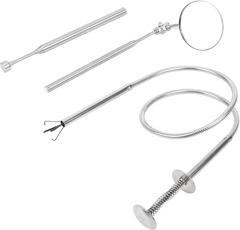 Performance Tool W1936 3-Piece Tool Set with Magnetic Pick Up Tool, Claw Tool, and Extendable Mirror for Home and