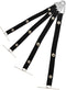 4pcs Tape Thong for Tool Belts, Black Electrical Tape Holder Hooks, Polyester Chain Strap for Small Electrical Tape