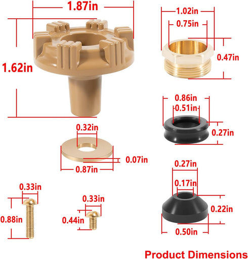 RK-14MH Repair Kit Metal Handle for Outside Faucet, Compatible with Woodford Model 14 and Model 18