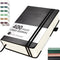 Lined Journal Notebook, A5, 400 Pages, Black Hardcover Leather Notebook, 100Gsm College Ruled Paper for Writing