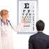 Eye Chart Snellen Wall Chart with Hand Pointer and Eye Occluder for Medical Exams (3 Piece Set)