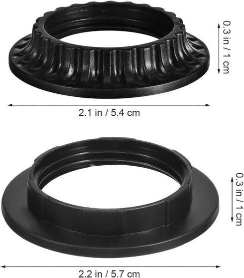 4Pcs E26 2.20X2.20X0.39In HOMSFOU Lamp Shade Stabilizer Ring Lamp Shade Adapter Ring Replacement Light Socket Collar