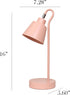 LD1079-BPK 16" Simple Designs Sleek Essentials Metal Looped Desk Task Lamp with Adjustable Shade, for Office, Desk