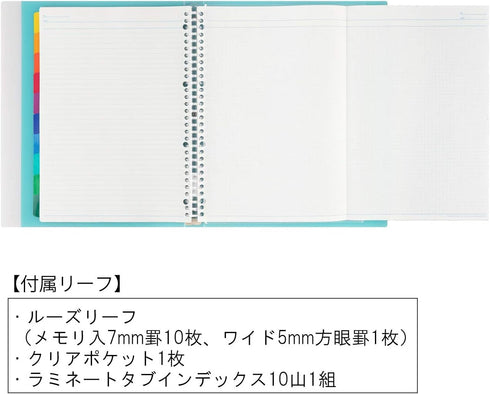 Maruman F584-52 Loose Leaf Binder, A4, Session, 30 Holes, Light Blue