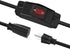 Newdeli Extension Cord with Switch On/Off, 2 Foot Black Short Outdoor Extension Cord, 14AWG