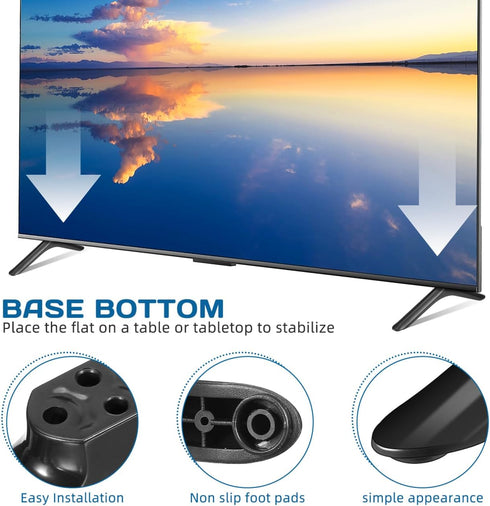 FAVOMOTO 2PCS 40 Inch TV Stand Legs, Universal TV Base Stand Replacement Legs Base for Living Room Flat Screen Tvs